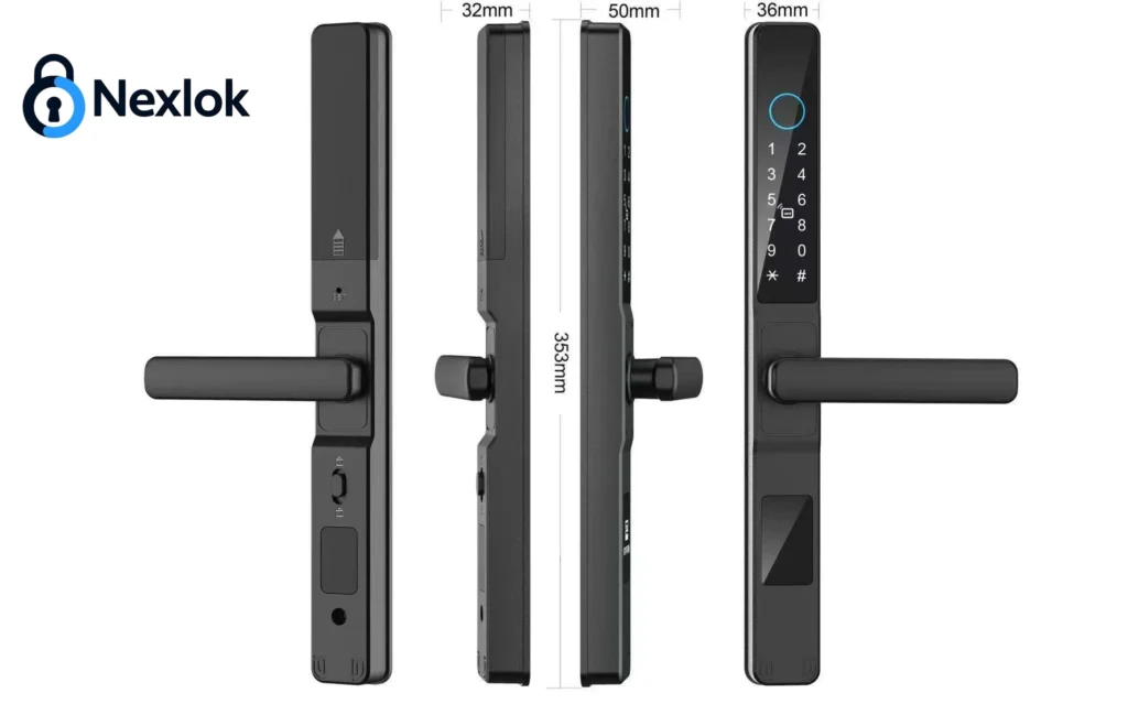 Smart finger print kunci pintar NexLok SL-FPCKT-25 slim series Waterproof